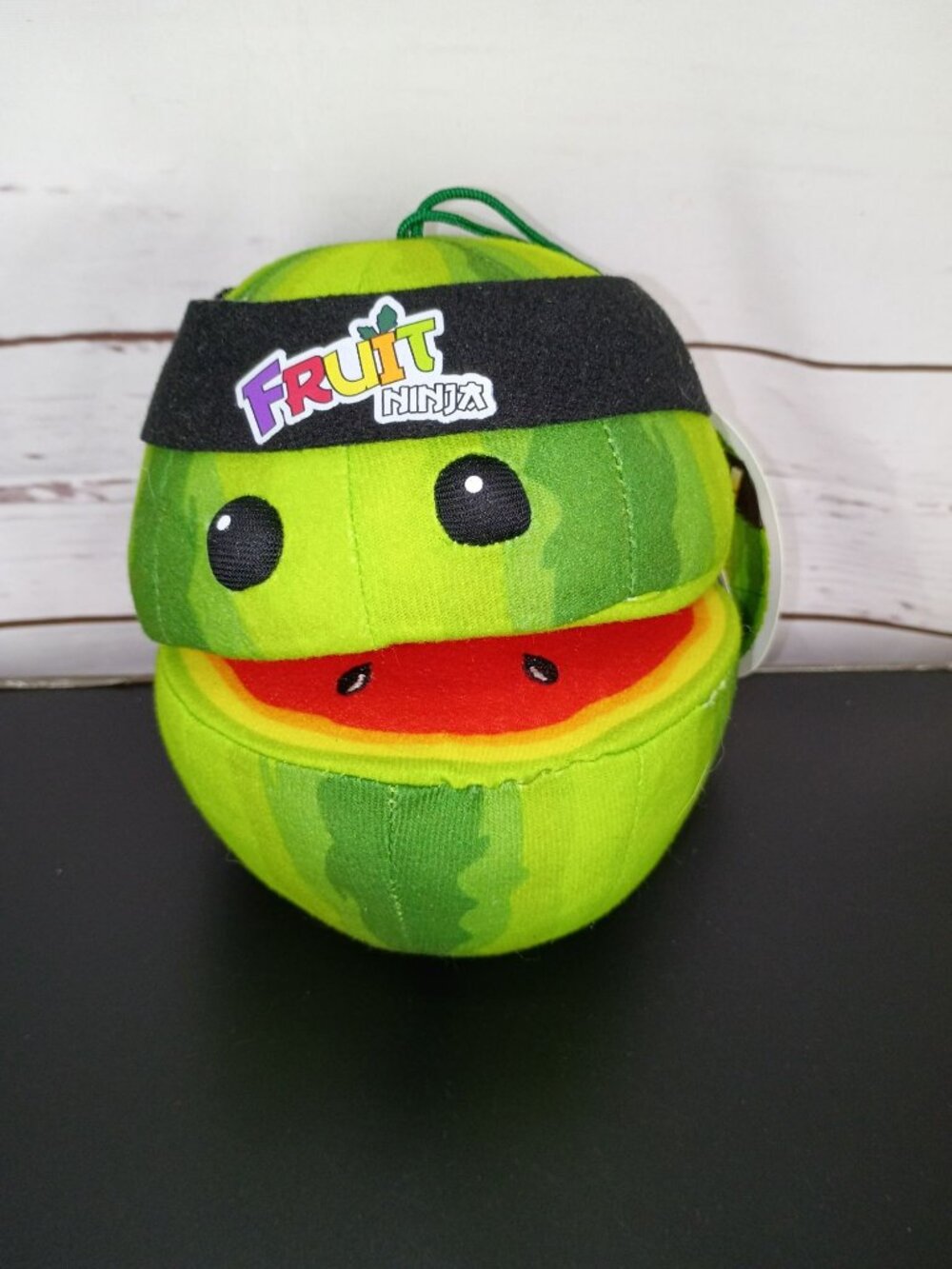 Fruit Ninja Watermelon Plush Toy With Velcro Detachable Halves & Ninja Headband